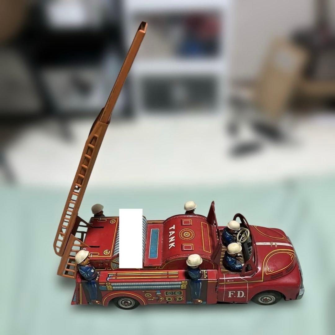 ジャンク 箱無 ヨネザワ玩具 消防車 ブリキ