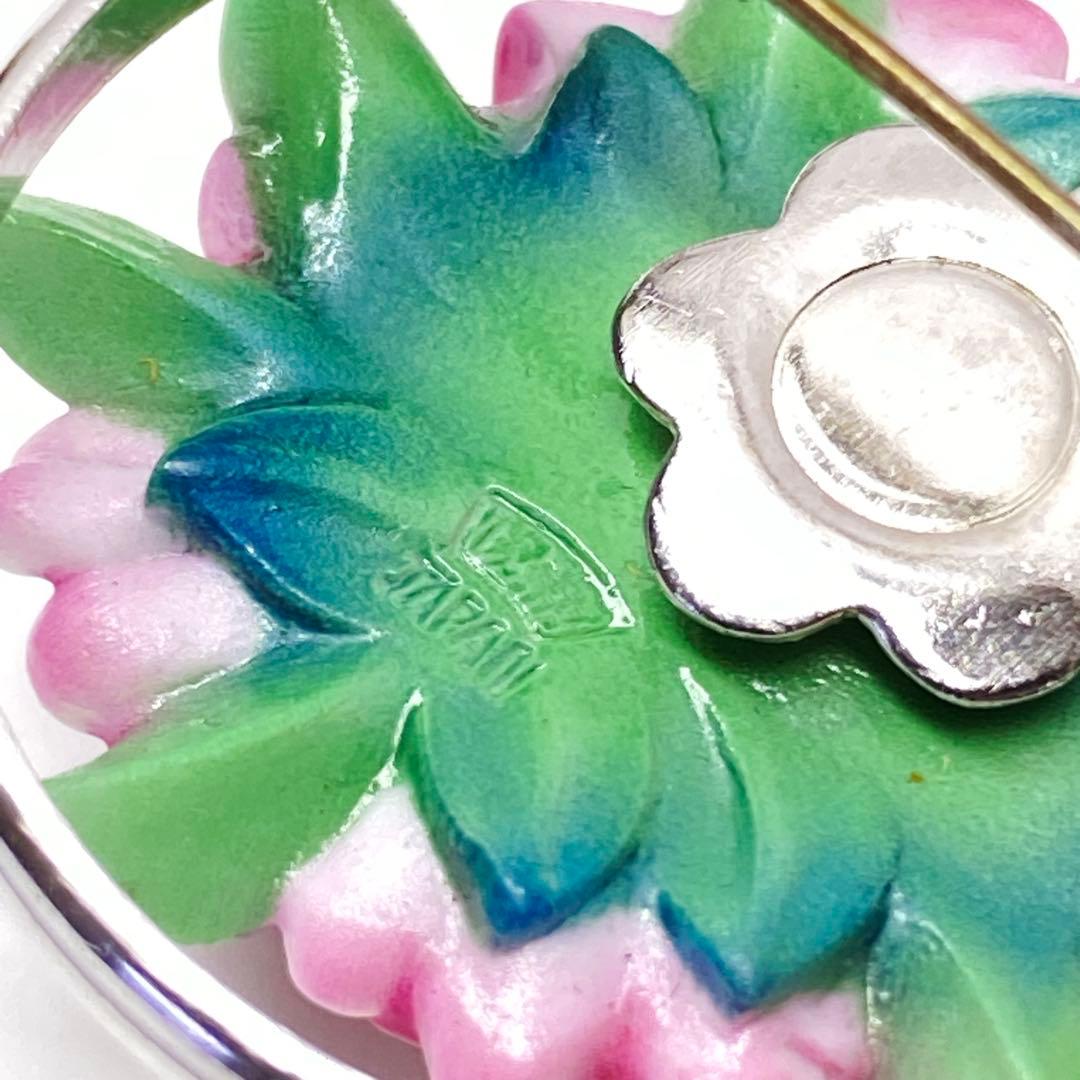 俊兼 トシカネジュエリー 花 ピンク フラワー ブローチ&ネックレストップ