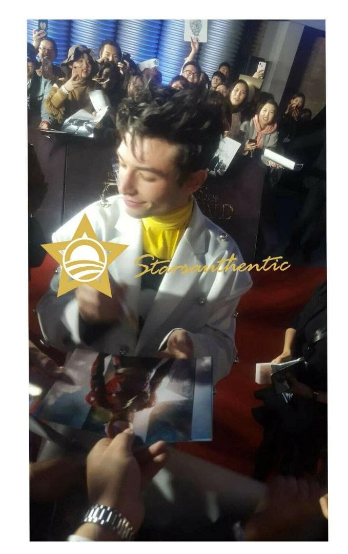 直筆サイン入り写真 エズラ・ミラー 俳優 バリー・アレン SA鑑定済