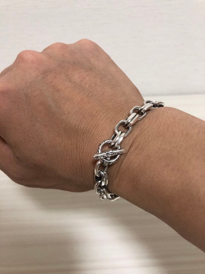 MOTO ハンドメイドチェーンブレスレットK18