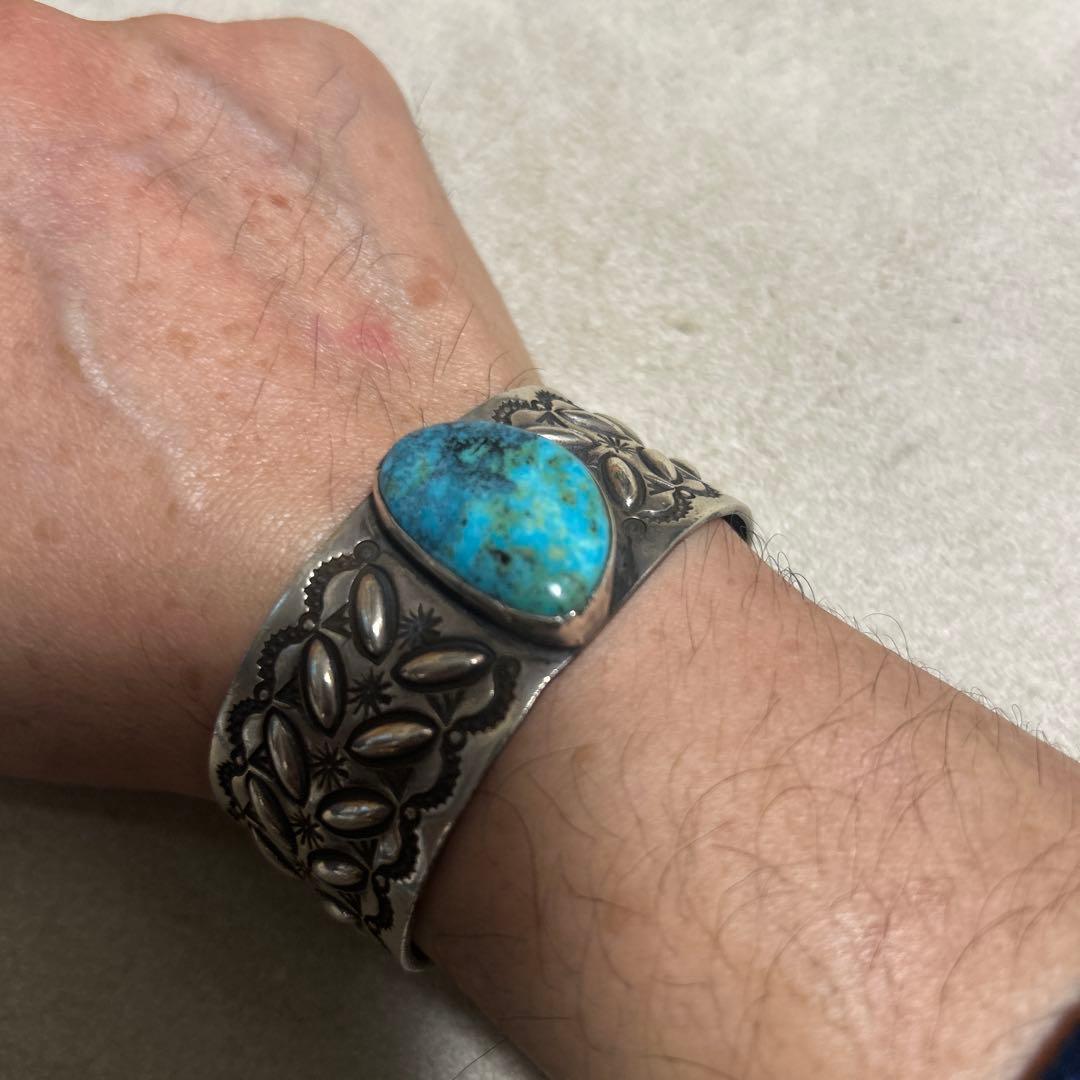 インディアンジュエリー　ターコイズ　ハーマンスミス　バングル