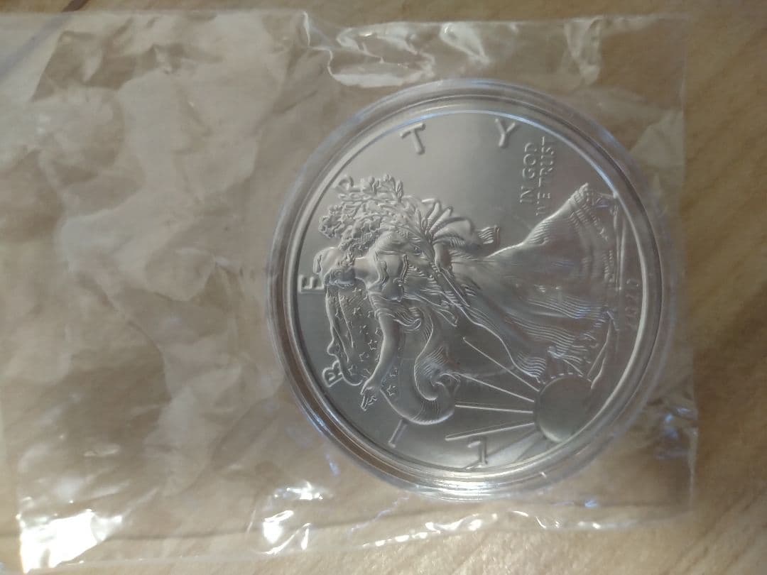 2020年5枚セット 1オンス イーグル銀貨　アメリカ　銀貨　カプセル付