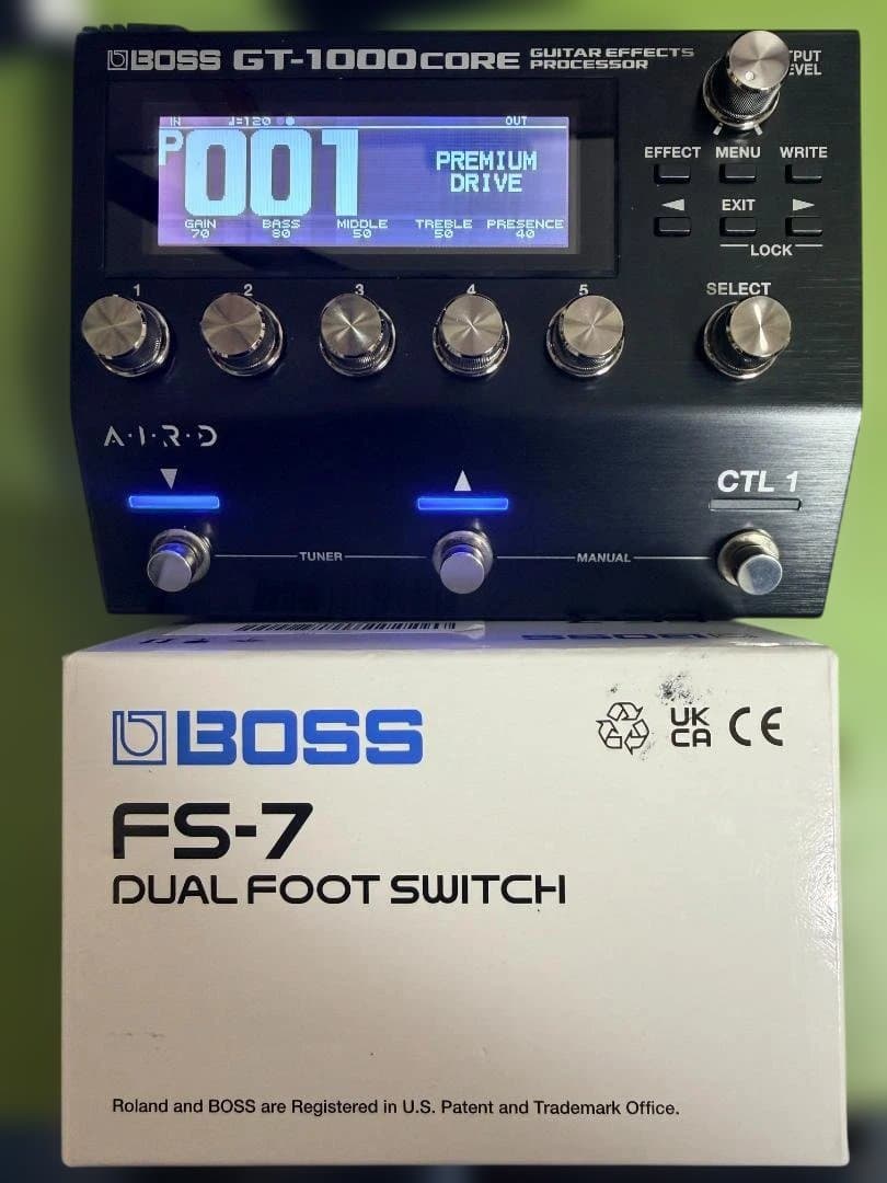 BOSS GT-1000CORE フットスイッチFS-7付き