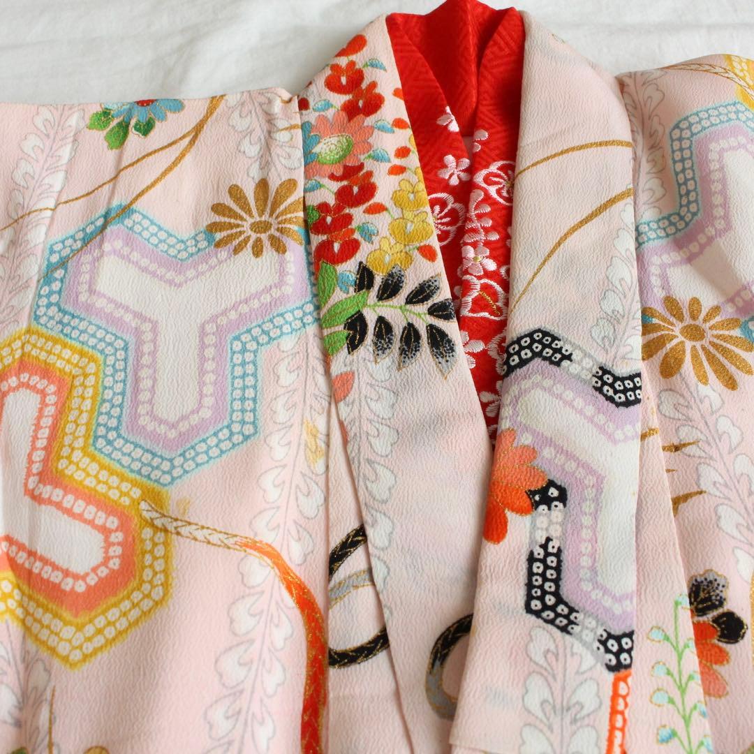 七五三 3歳 女の子 子供 アンティーク 着物 被布 セット