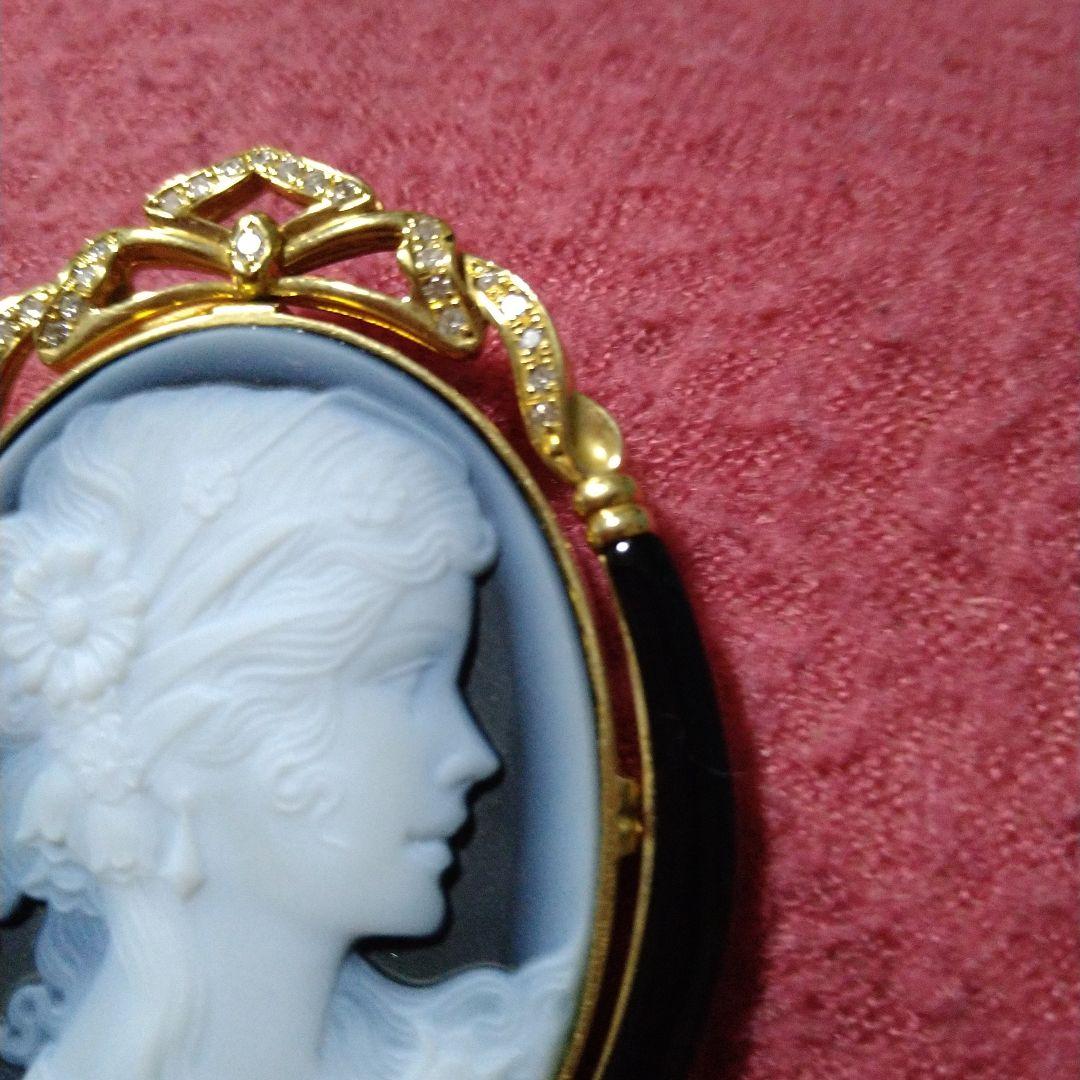 F.W.  カメオブローチ　ペンダントトップ　2種類のフレーム