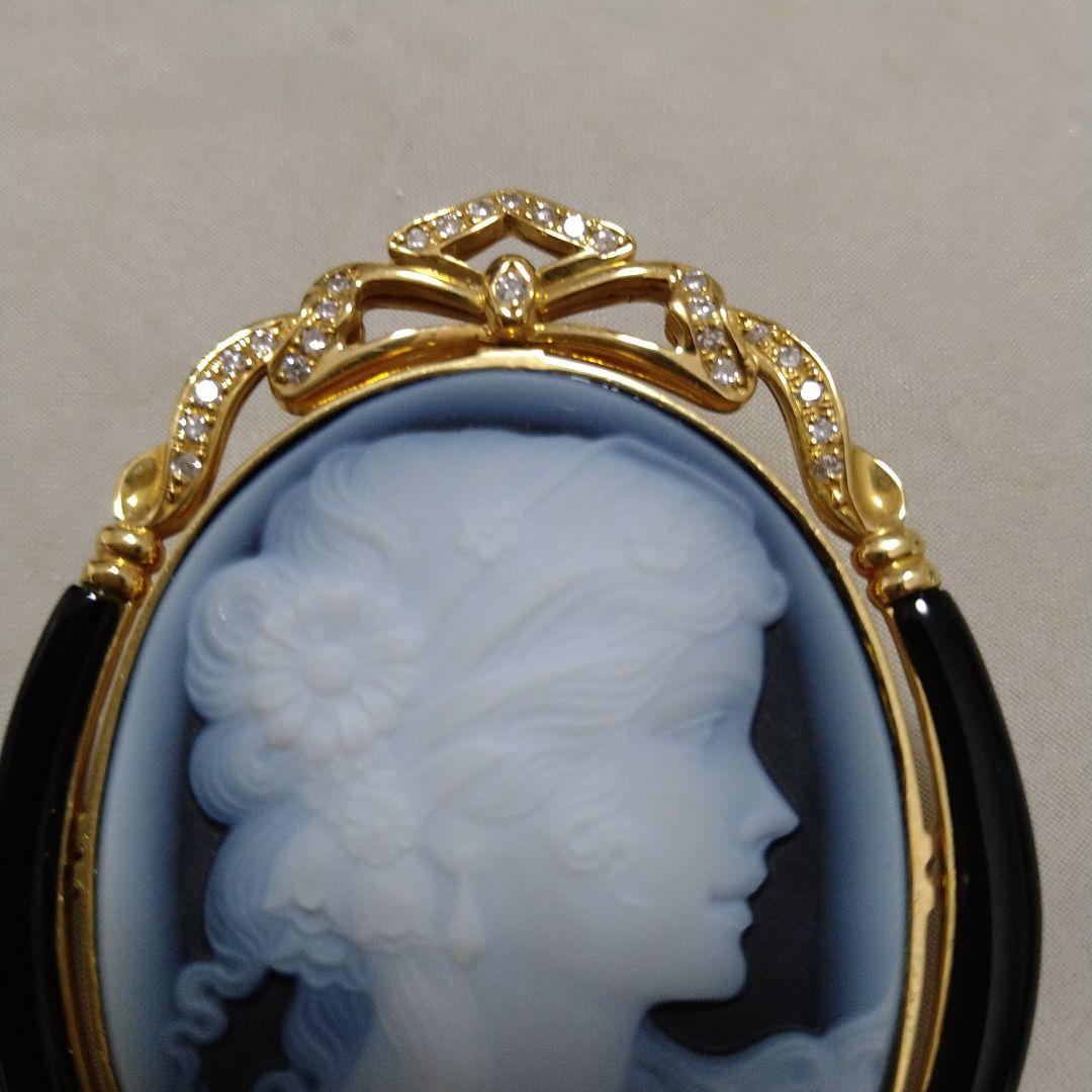 F.W.  カメオブローチ　ペンダントトップ　2種類のフレーム