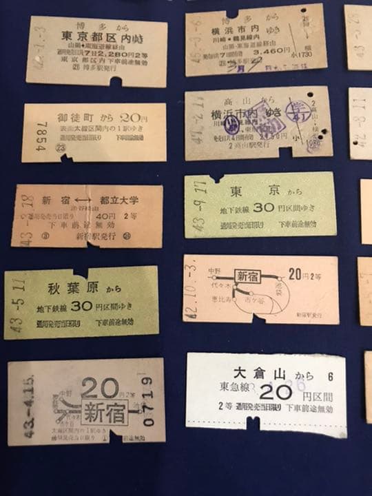 昭和４０年代　チケット　レア　貴重品　日比谷　新宿