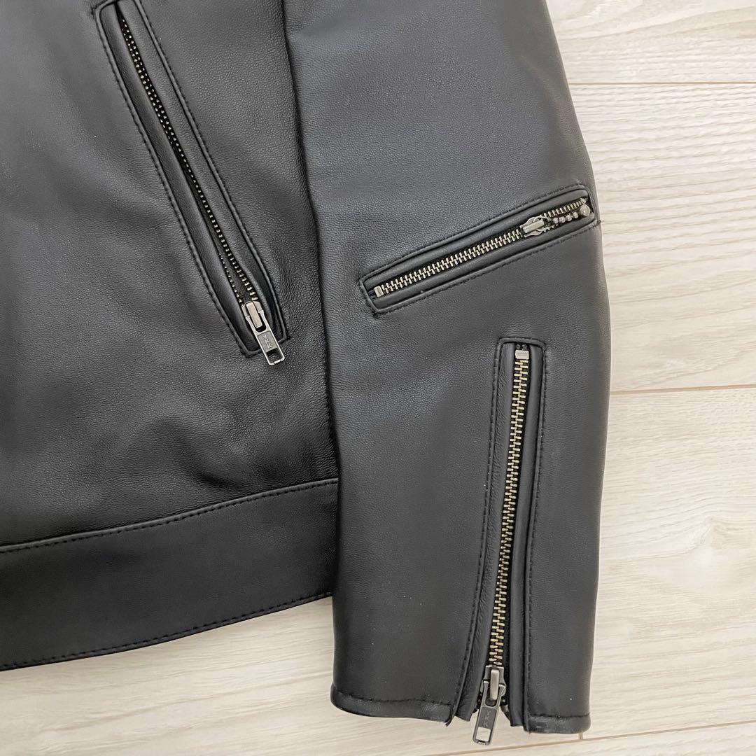 高級✨TAKEO KIKUCHI タケオキクチ　ライダースジャケット　ラムレザー