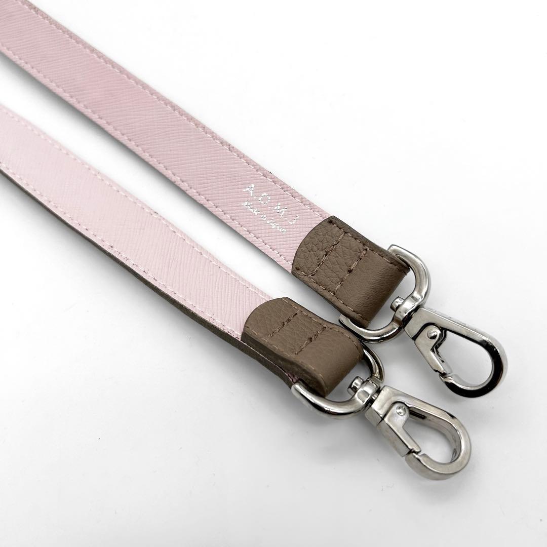 未使用級　A.D.M.J　ショルダーストラップ　クリスタル　ビジュー　レザー