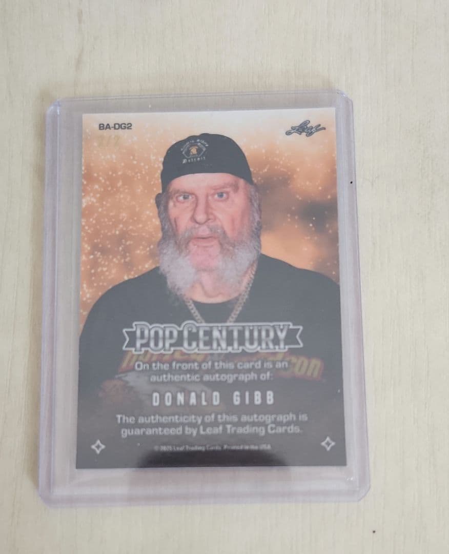 ドナルド・ギブ Donald Gibb サイン POP CENTURY 2/2