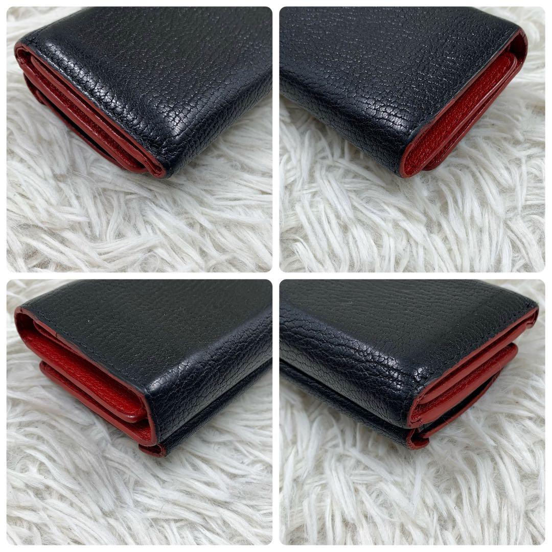 【✨美品✨】ミュウミュウ 三つ折り財布 マドラス ラブレター ブラック
