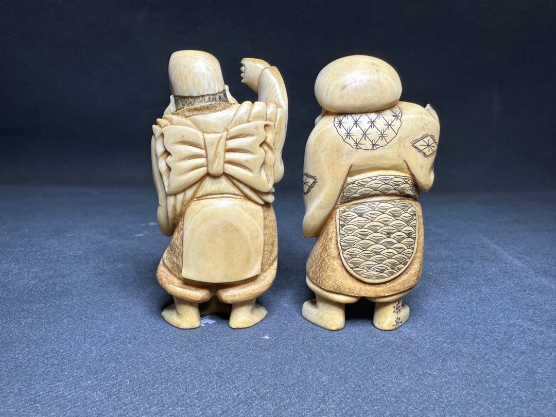 極上　えびす様　天然素材　置物　飾り物　古美術品　 細密細工　仏像 仏教