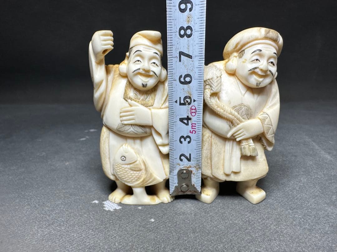 極上　えびす様　天然素材　置物　飾り物　古美術品　 細密細工　仏像 仏教