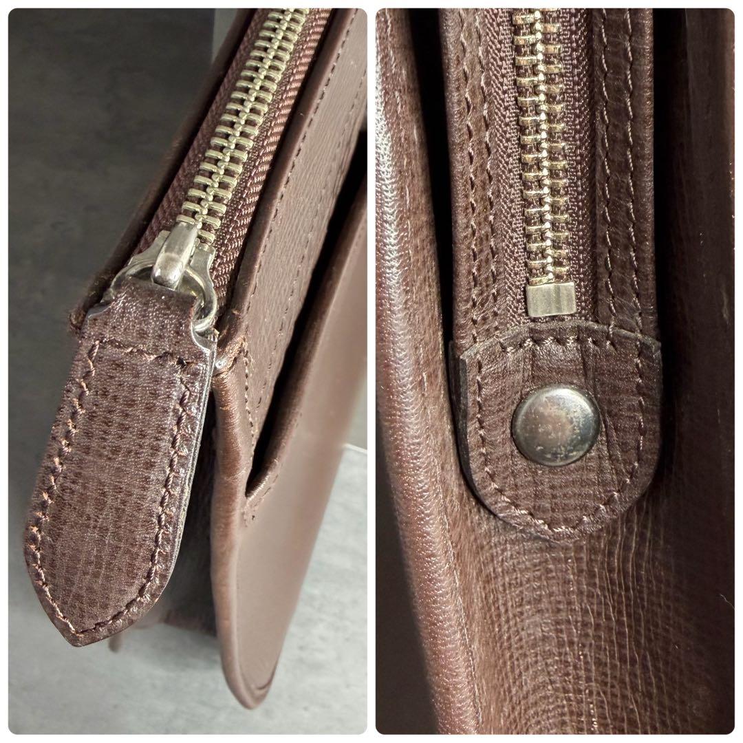 【希少】BURBERRY 本革 ブリーフケース ビジネス ノバチェック A4可