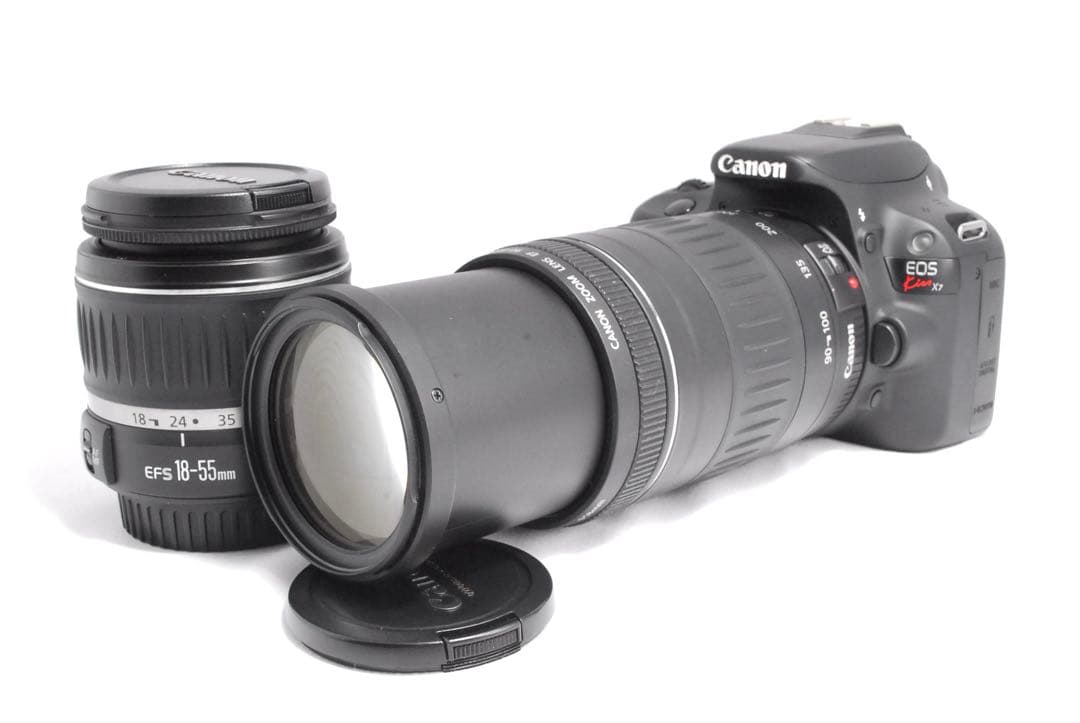 超軽量✨Canon Kiss X7✨スマホ転送OK✨ダブルレンズ✨美品✨新品級✨