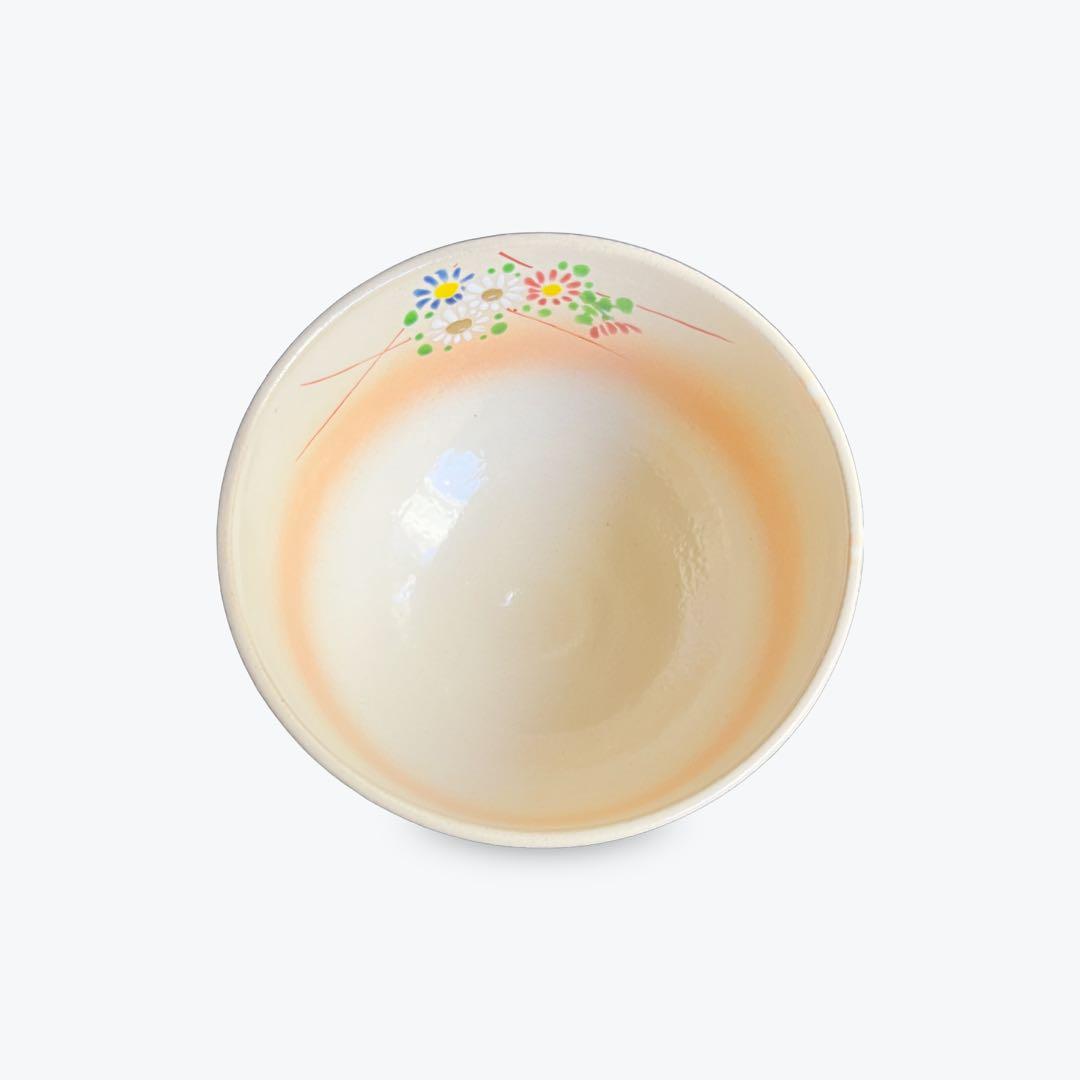 茶碗　清水焼　色絵　菊　抹茶茶碗　抹茶碗