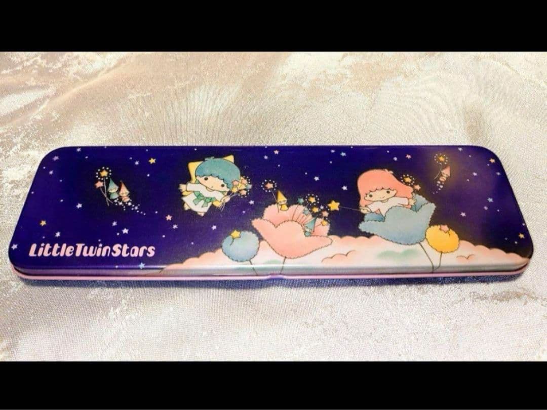 ラスト レア 1976年 初期 キキララ メタリック 筆箱 缶ペンケース