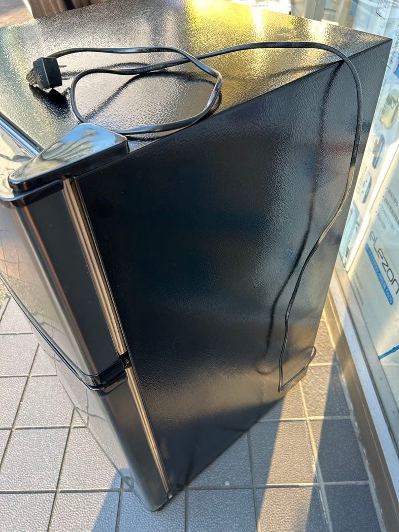 MAXZEN 冷蔵庫 90L ガンメタリック 2ドア 一人暮らし