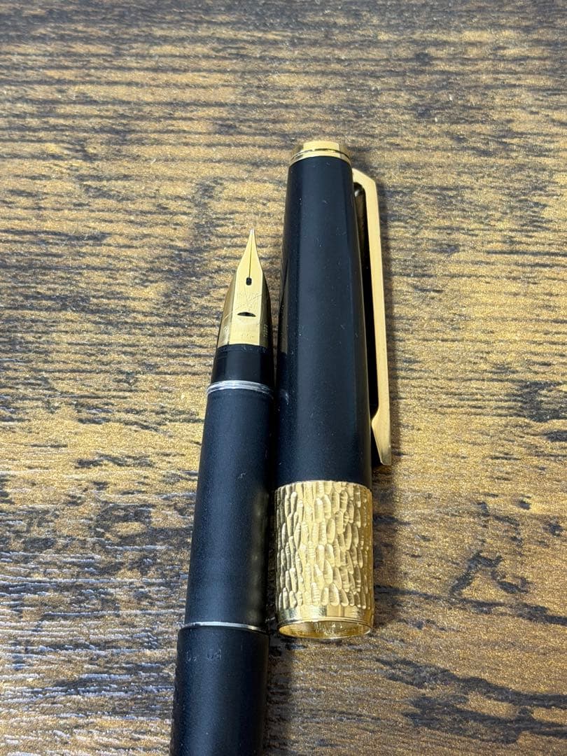 筆記確認＆洗浄済　1973年製　22KAGM 18金　パイロット　万年筆　中字