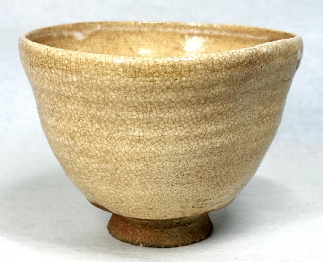 時代物 古井戸茶碗 詩文落款 高麗 李朝 茶道具 ウブ品 朝鮮古玩WWTT239