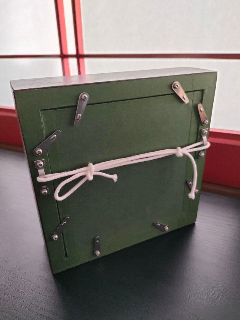 干支　創作人形　インテリア　縮緬　額装　木製　午　No1