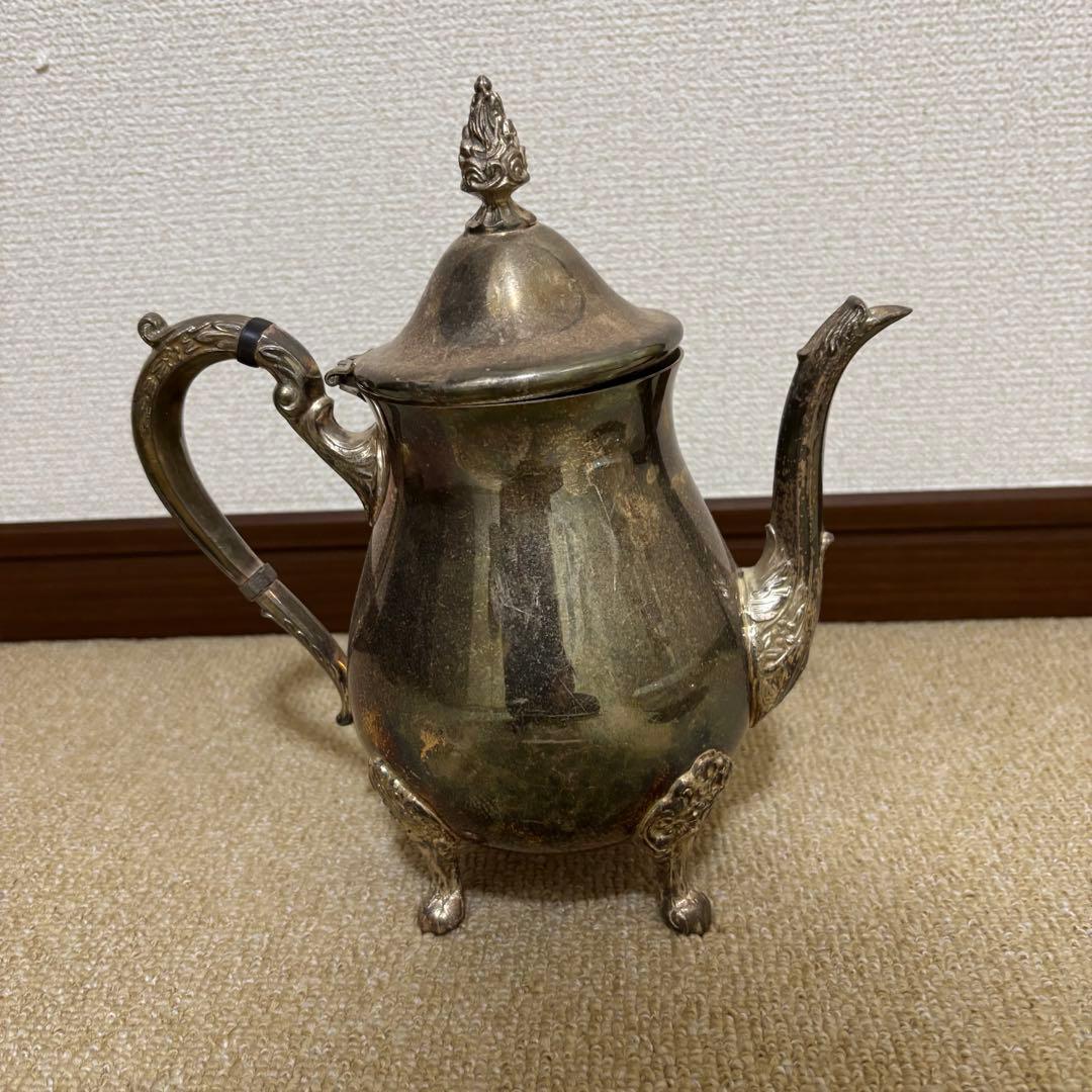 イギリスアンティーク　ティーポット 銀食器 silver plated