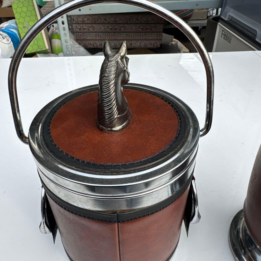 60-70年代　アイスペール　水差し　馬　蹄鉄　昭和レトロ