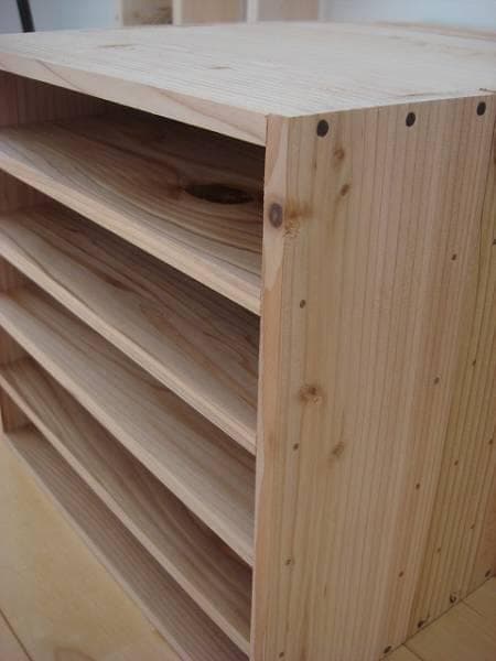 ★送料無料★サイズ変更可能★A2木製5段書類棚②無垢材収納ナチュラルオーダー可能