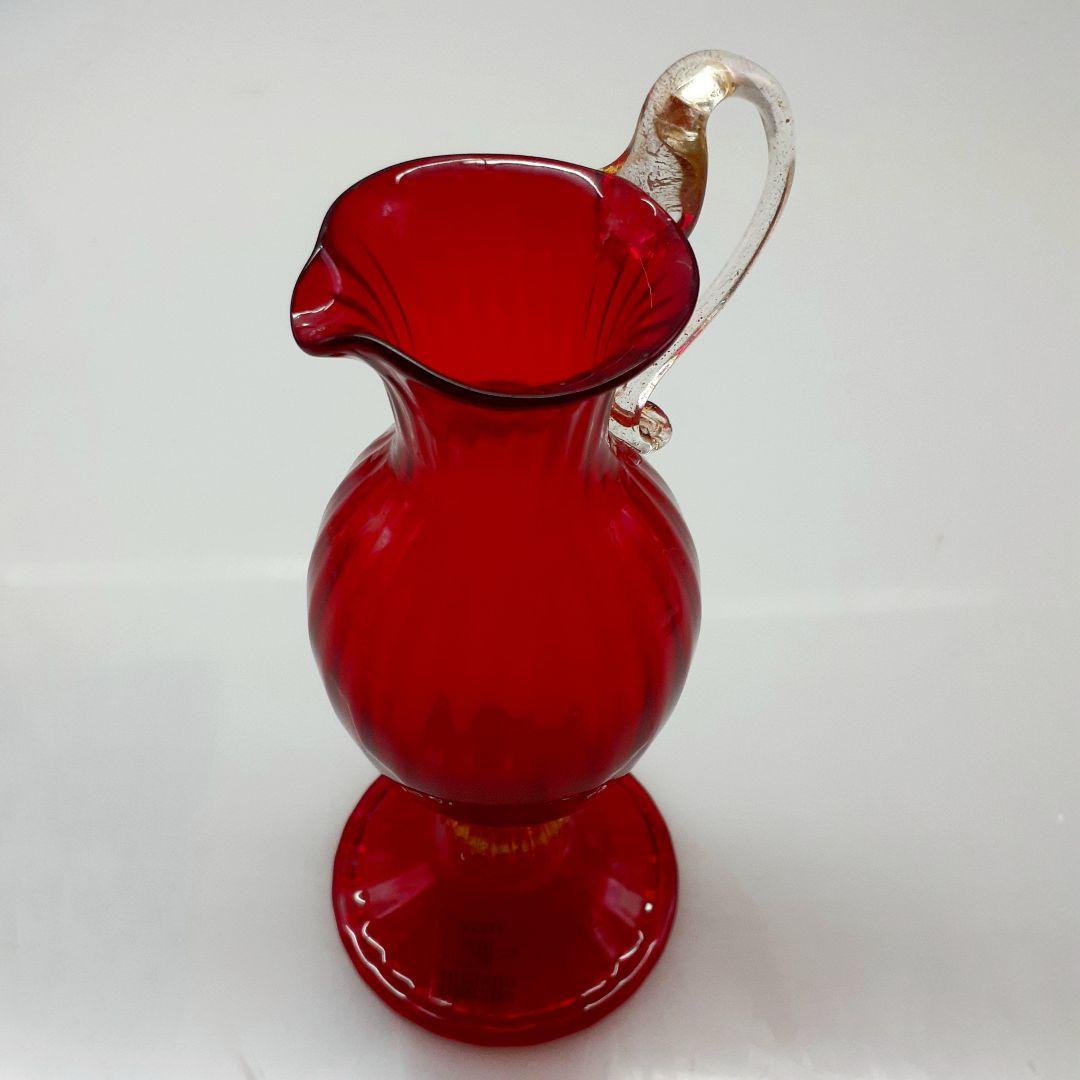 MURANO GLASS ムラノ 金彩 レッド 水差し ピッチャー