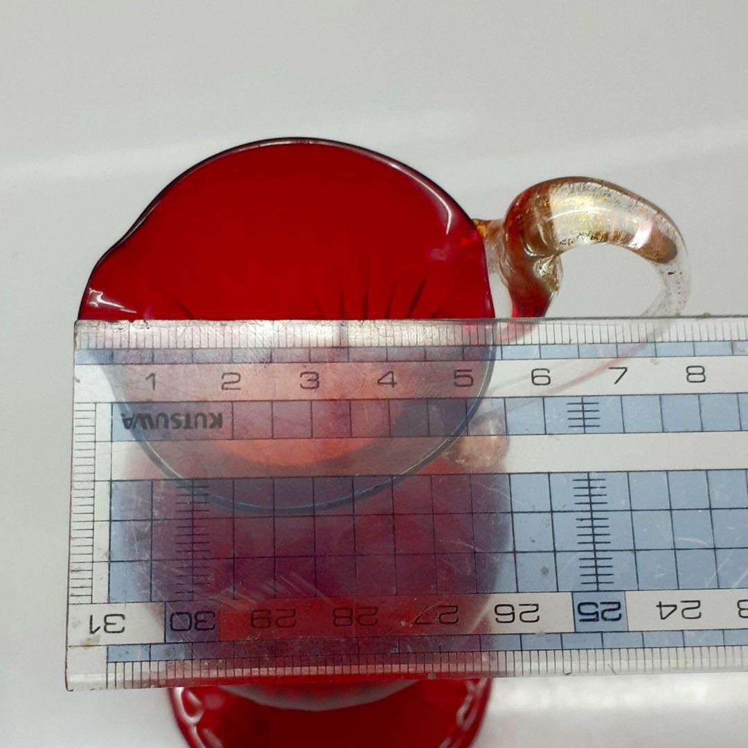 MURANO GLASS ムラノ 金彩 レッド 水差し ピッチャー