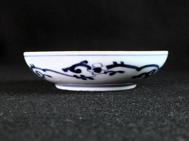 古伊万里　色絵　元禄写　菊に牡丹の図　４寸皿　５枚　 A081AS-MMv