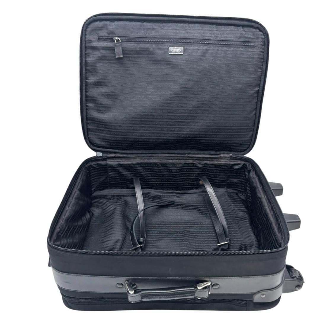 プラダ スーツケース ブラック ナイロン 2輪 メンズ