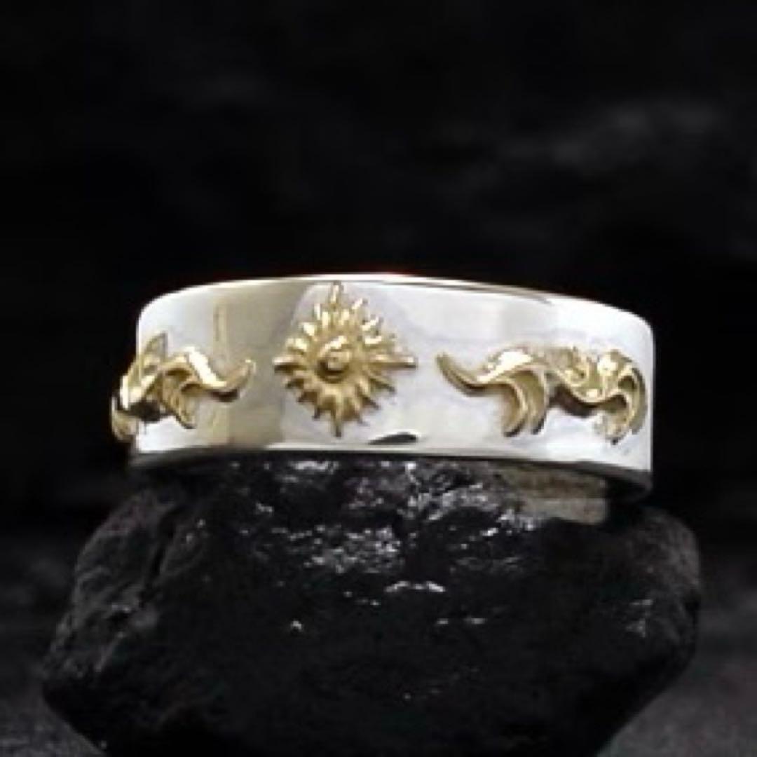 k18 リング　17 ゴールド　アリゾナフリーダム　指輪　浮き彫り　唐草　k18