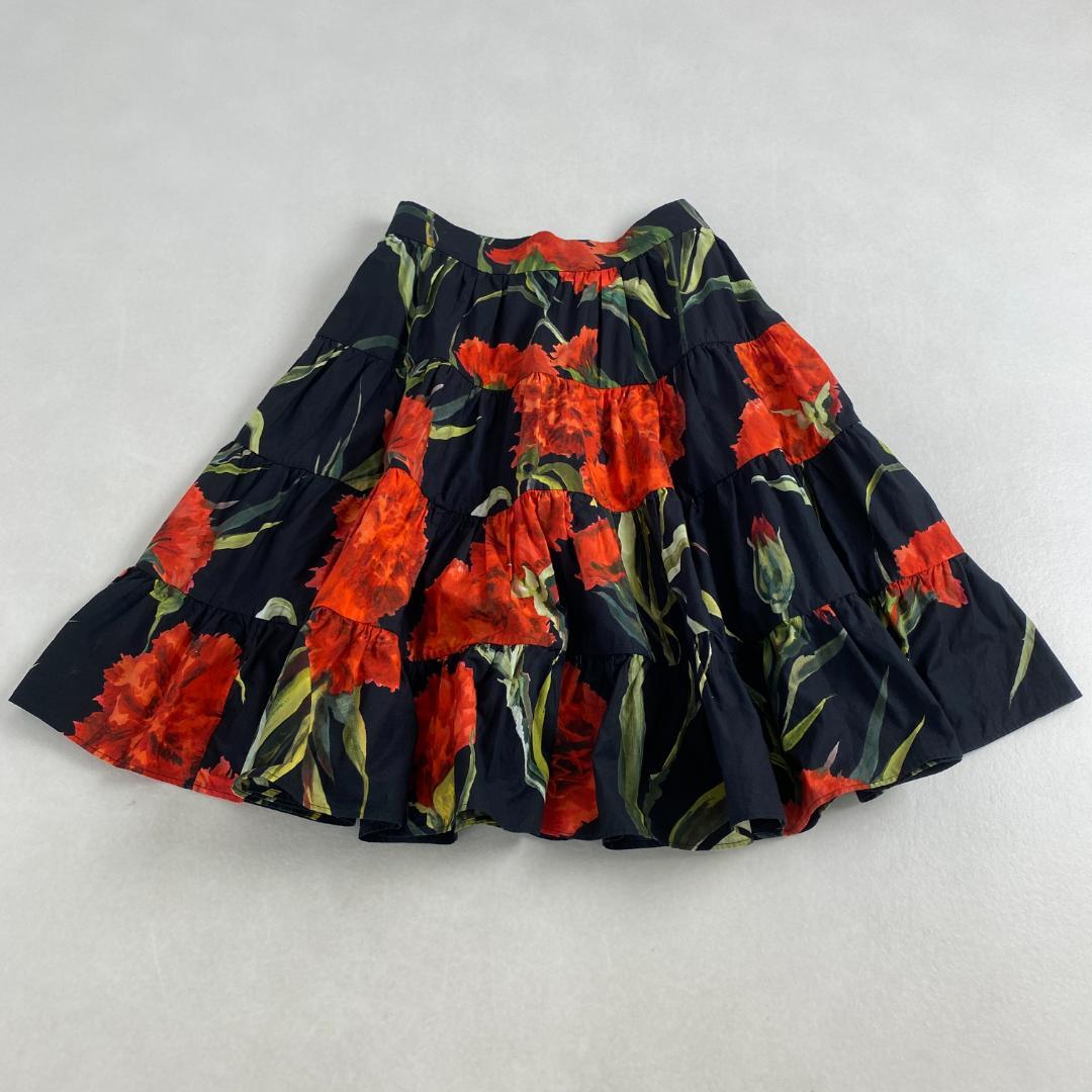 ドルチェアンドガッバーナ　スカート　花柄　フレア　DOLCE&GABBANA