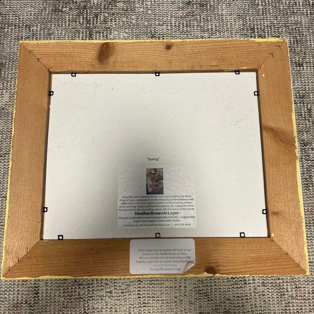 ヘザーブラウン　SPRING 額縁付き