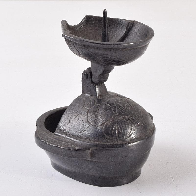 中国　古銅　唐銅　燭台　在銘　V　R9164