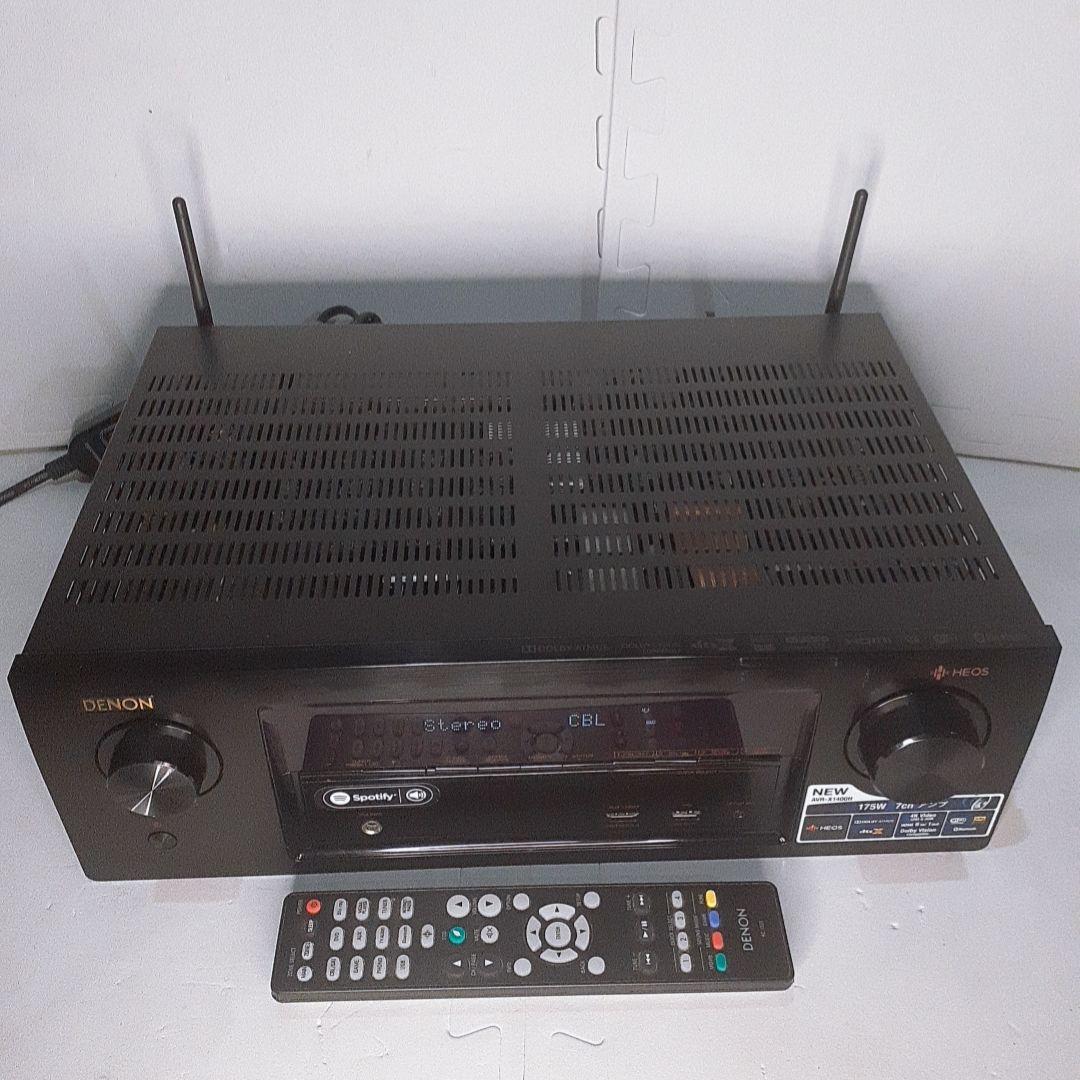 DENON AVアンプ AVR-X1400H リモコンSpotify対応美品