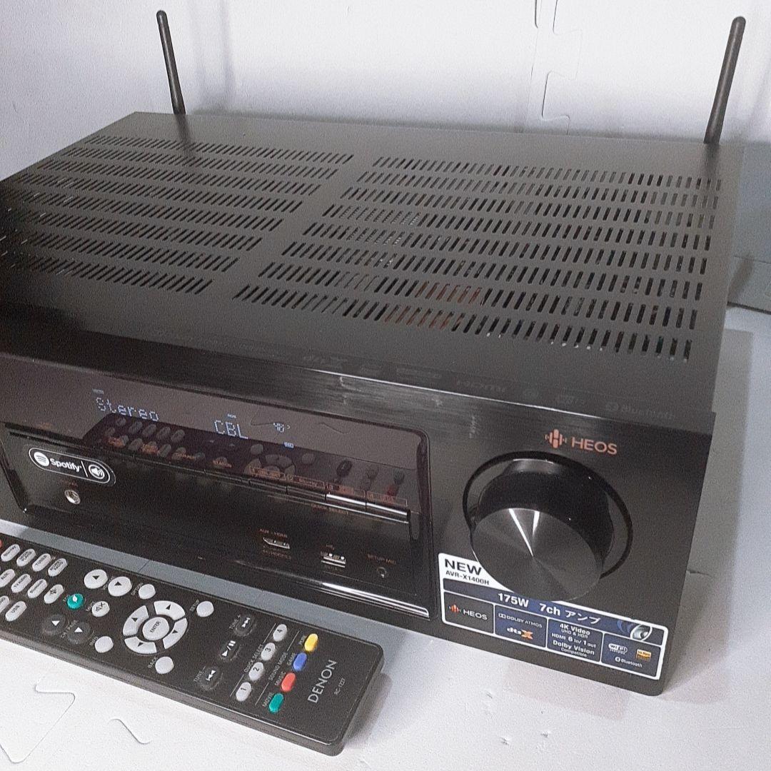 DENON AVアンプ AVR-X1400H リモコンSpotify対応美品