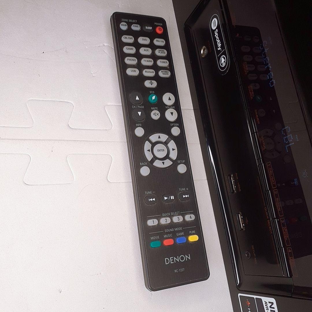 DENON AVアンプ AVR-X1400H リモコンSpotify対応美品
