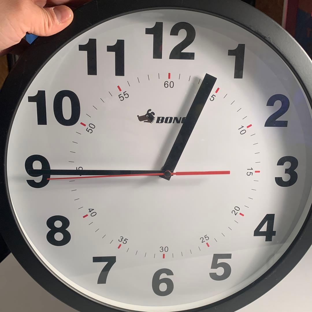 ダルトン ダブルフェイス ウォール クロック ブラック 壁付け両面時計