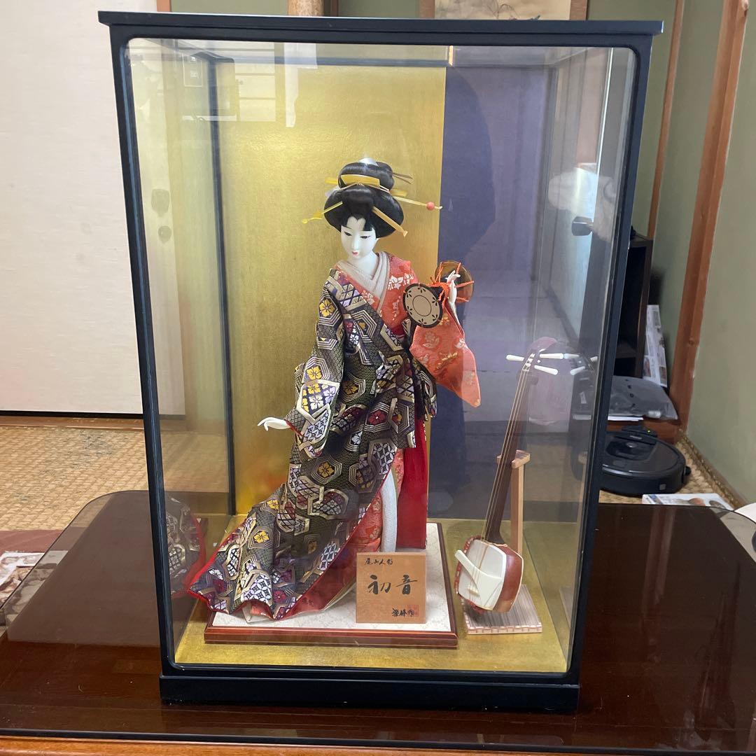 尾山人形　日本人形　ケース保存　紫峰作