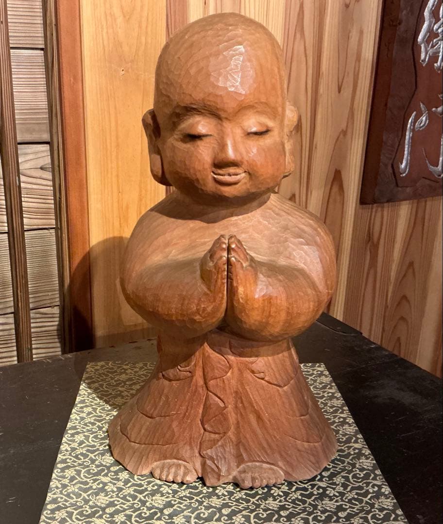前島秀章　太子　木彫　仏像