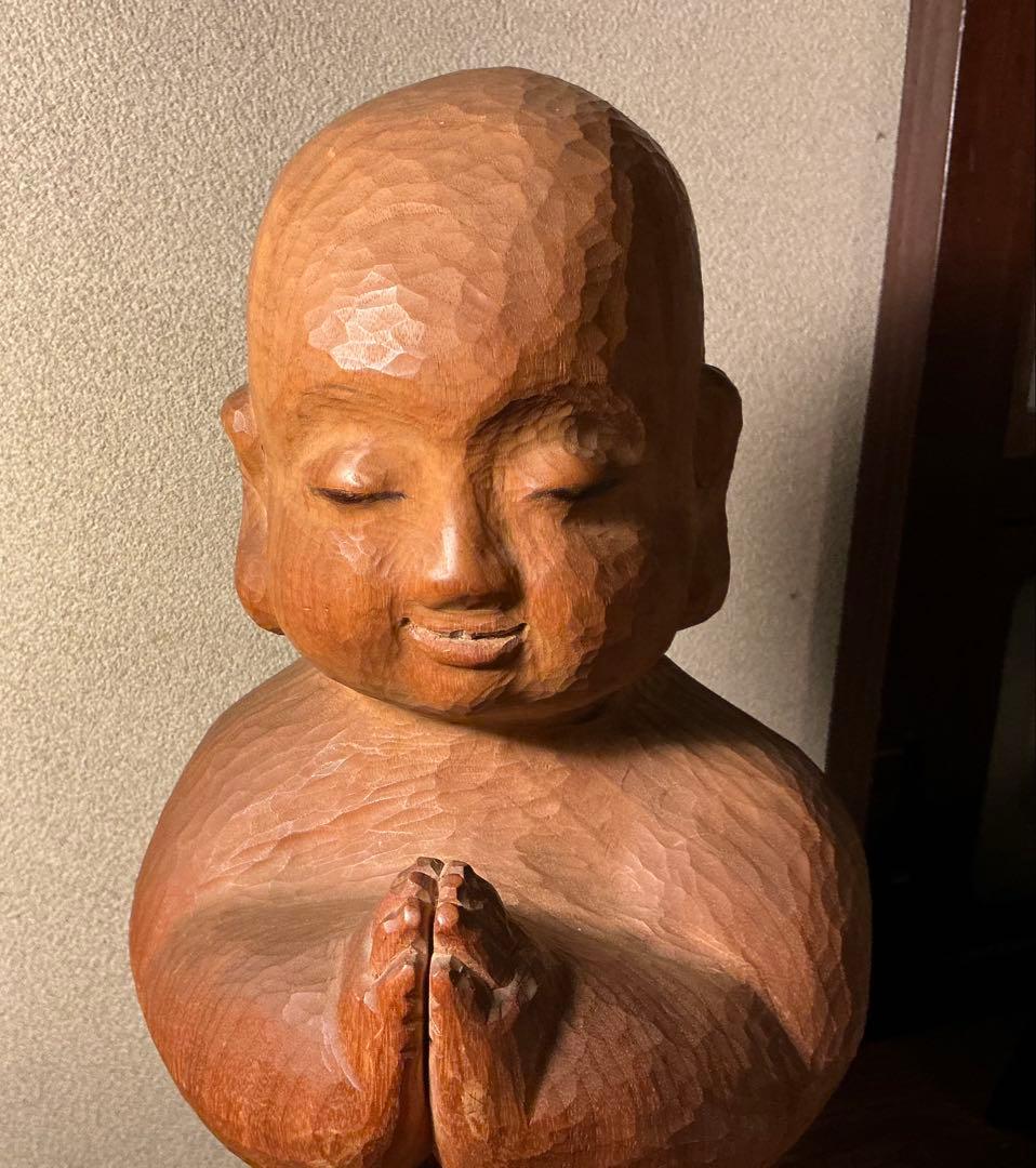 前島秀章　太子　木彫　仏像