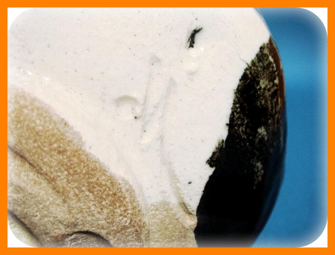 530『黒織部茶碗 箱付き』　/骨董品 古美術 古玩 アンティーク