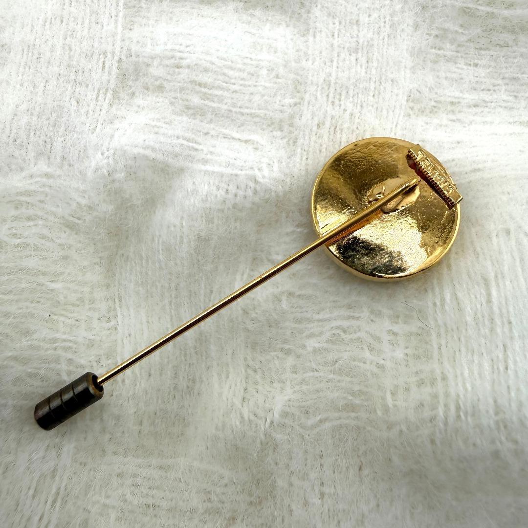 CHANEL シャネル ココマーク ピンブローチ ゴールド レディース