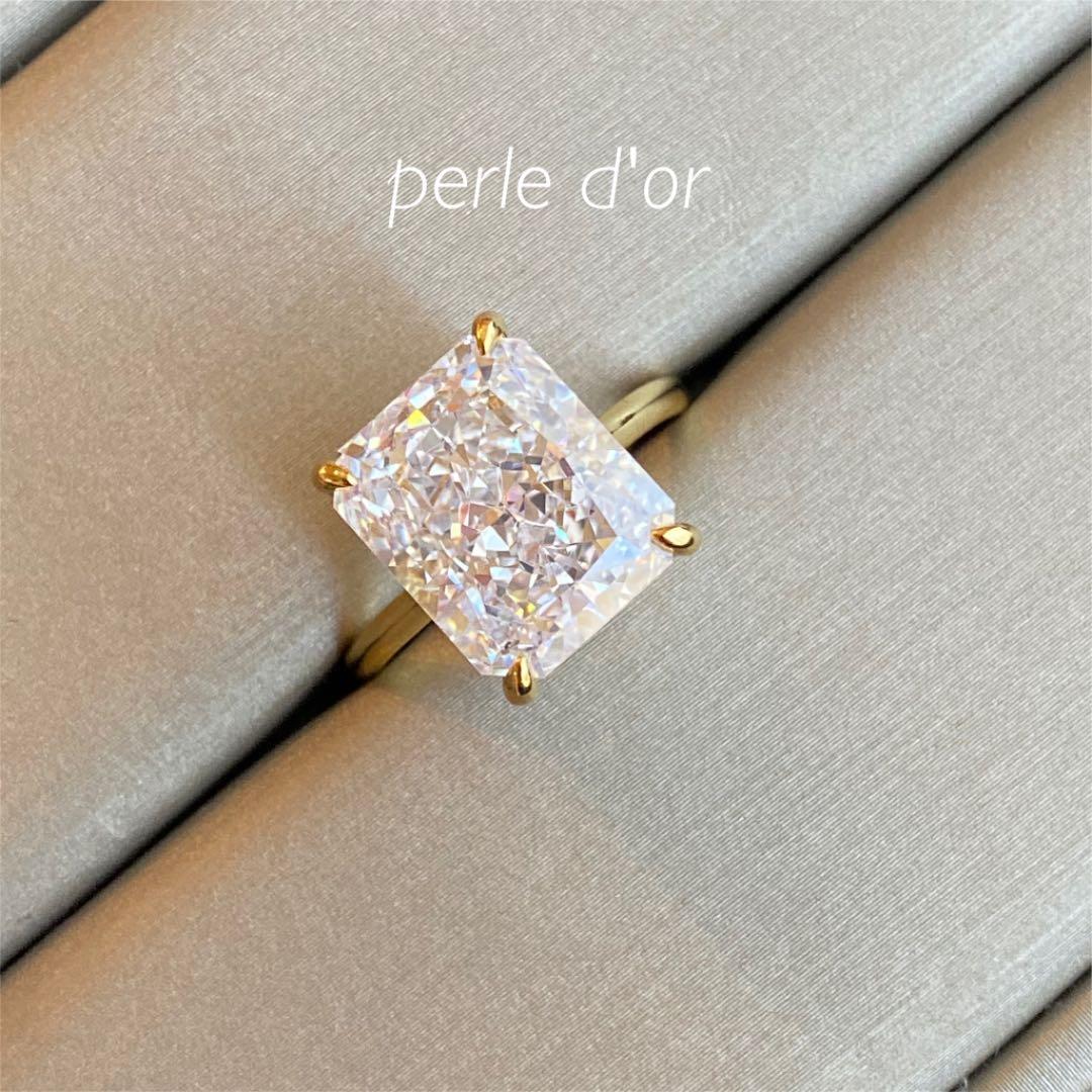 pain特注最高級人工ダイヤモンドラディアントカットリング13号 sona