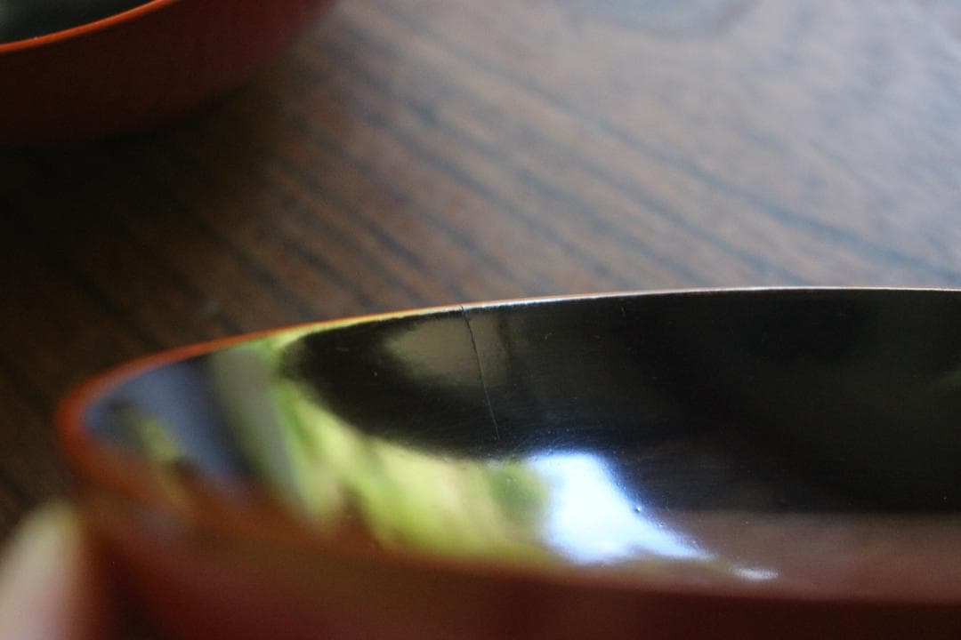 絵柄選択可！時代朱漆に優美な草花沈金のお椀10点（検輪島塗懐石椀沈金椀