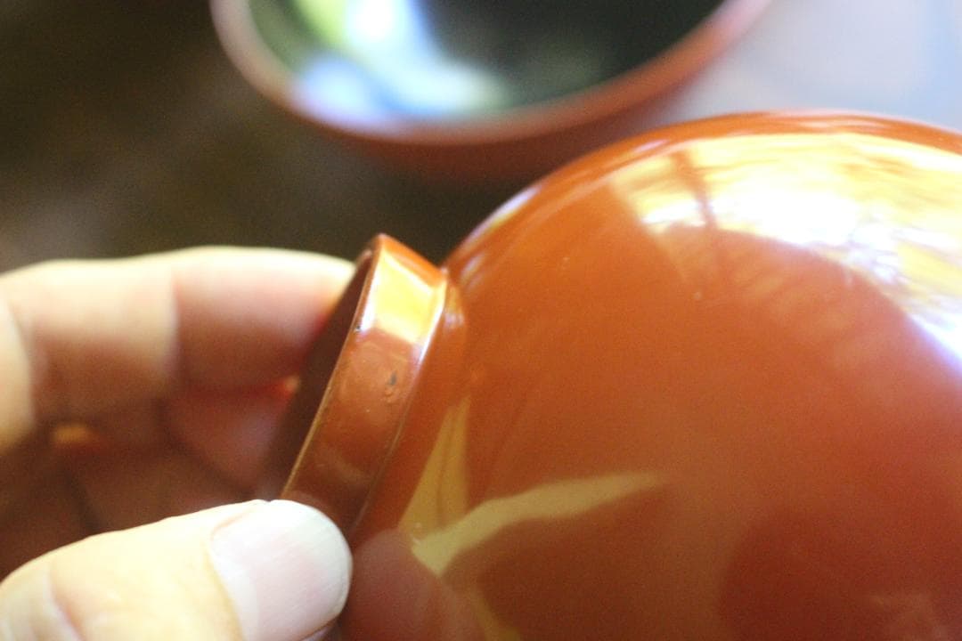 絵柄選択可！時代朱漆に優美な草花沈金のお椀10点（検輪島塗懐石椀沈金椀