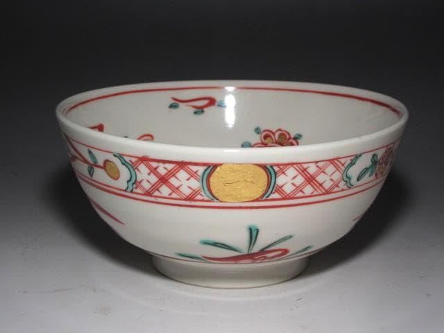 ☆　真葛香斎　赤絵菓子鉢　表千家　十三代　即中斎の花押がございます☆y597