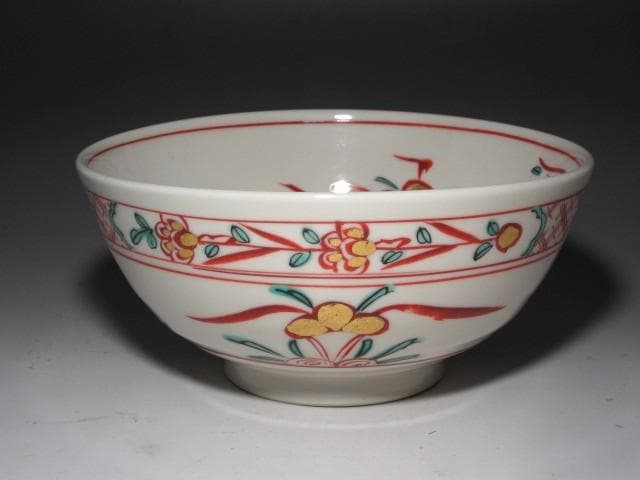 ☆　真葛香斎　赤絵菓子鉢　表千家　十三代　即中斎の花押がございます☆y597